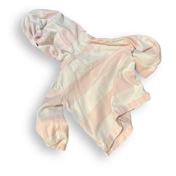 Ralph Lauren Hoodie Sweatshirt Baby Girls 18 Months Pink White Henley Casual - Picture 6 of 7